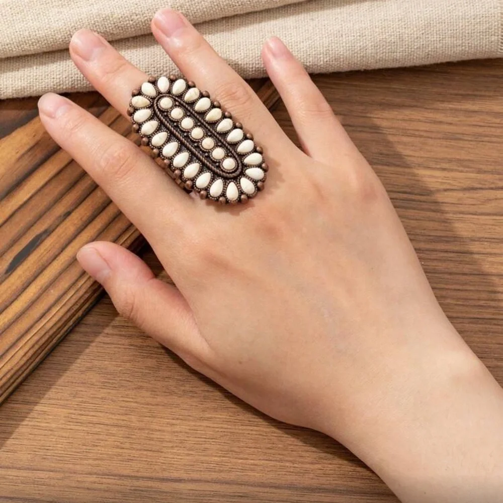 Bohemian Western Multi-Color Statement Rings